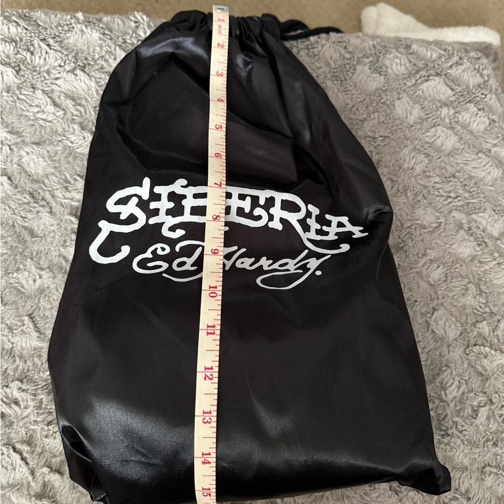 Ed Hardy Pink Shoulder Bag with Tiger and Rose Design and Siberian dust bag - Picture 4 of 4